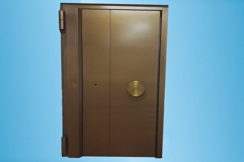 天目山美術館金庫門，銀行C級雙開防水金庫門，三鎖聯動功能